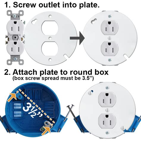 round lighting junction box convert duplex|round ceiling box outlet replacement.